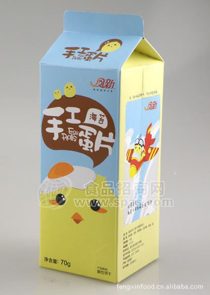 供應(yīng)70克海苔味手工蛋片 蛋卷 餅干 廈門特產(chǎn)
