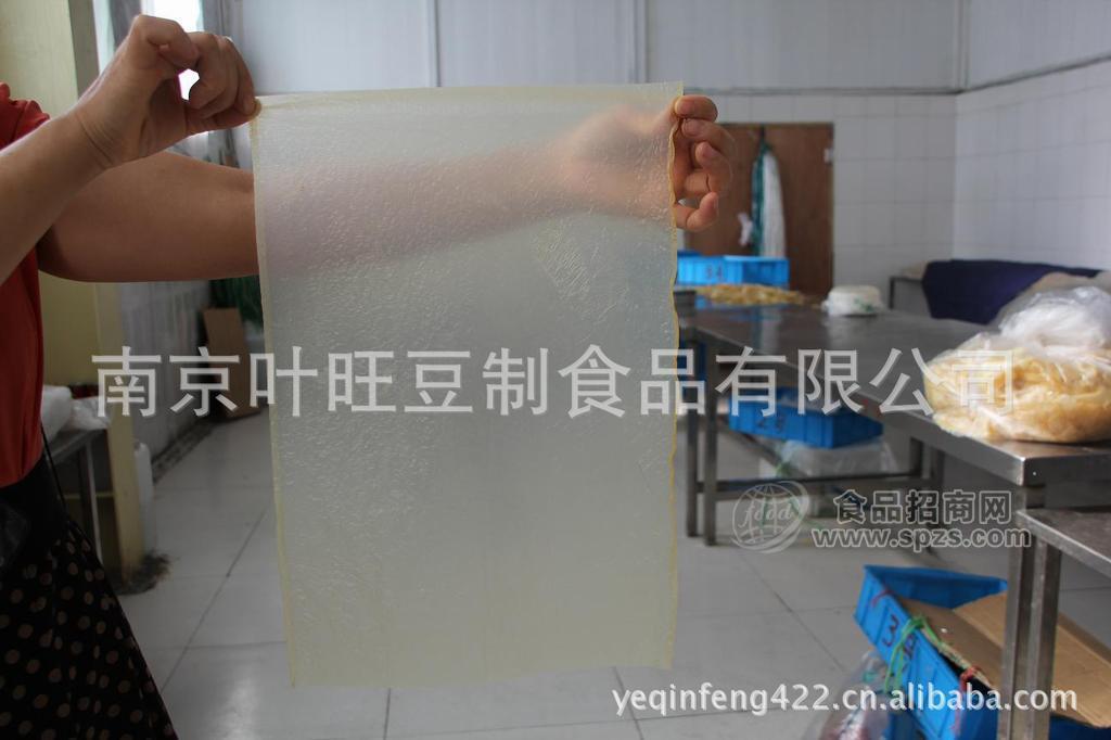 供应有QS绿色食品证四方形豆腐皮 机器豆腐衣南京叶旺豆腐衣江南特产