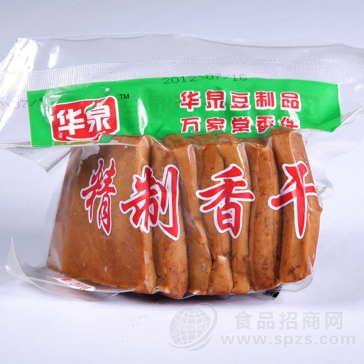 供应华泉豆制品厂家 豆腐干 精制香干200g 杭州特产 豆干批发