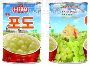 425G出口韩国葡萄罐头