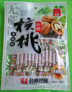 供应【四川特产】合意牌木糖醇核桃软糖，无蔗糖，无葡萄糖，无白砂糖