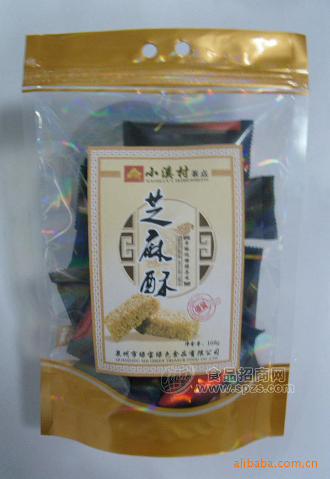 供應138g立式袋芝麻酥茶食品 OEM加工 貼牌生產(chǎn)