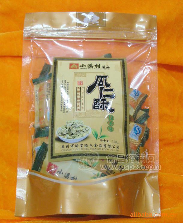 供應(yīng)128g立式袋瓜仁酥茶食品 OEM加工 貼牌生產(chǎn)