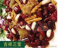 糯米枣、金花条、元宝肉（盐酥鸡）