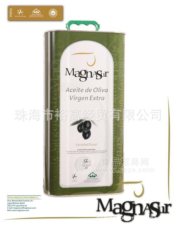 低酸度 DOP認(rèn)證 進(jìn)口特級初榨橄欖油批發(fā) 食用油 護(hù)膚 5升馬格納