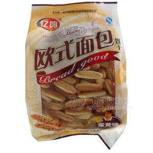 亿鸣欧式面包饼干280g批发奶油味蛋黄味