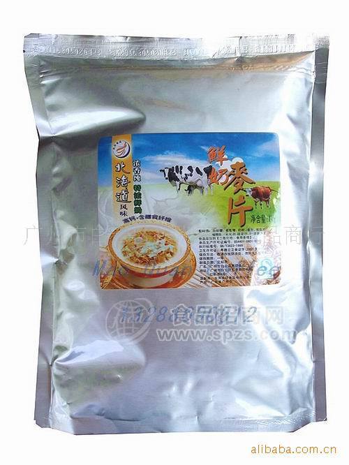 供应北海道特浓香纯鲜奶麦片/高钙富含膳食纤维1000克