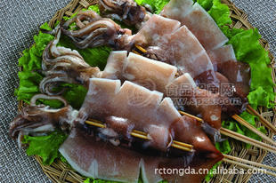 批發(fā)燒烤魷魚(yú)串 魷魚(yú)板 鐵板魷魚(yú)串 扇貝串