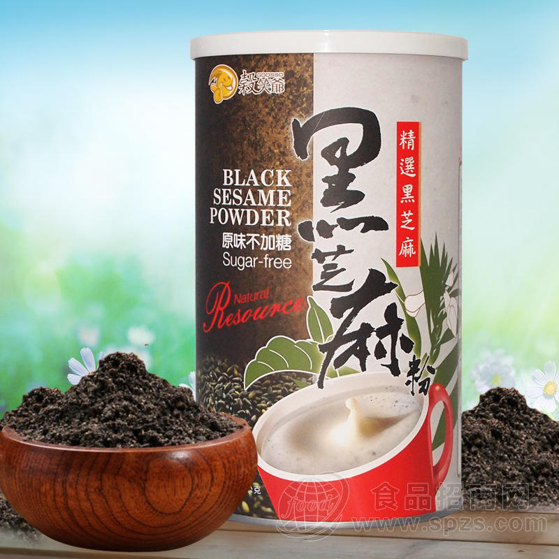 供应台湾进口黑芝麻糊谷笑爷黑芝麻粉 助消化吸收500g