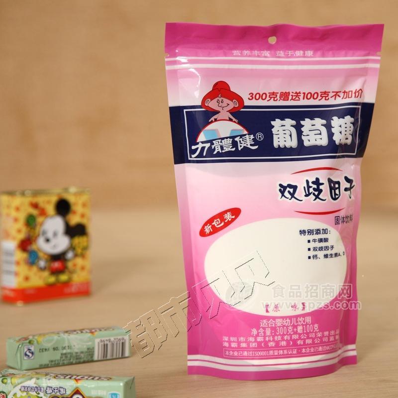 供應嬰兒輔食力體健雙歧因子葡萄糖300g（適合嬰幼兒飲用）