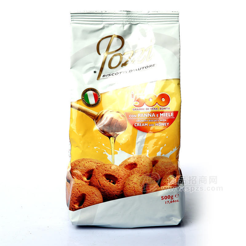 供应【意大利】Pozzi 彼得 奶油蜂蜜曲奇 饼干 500g
