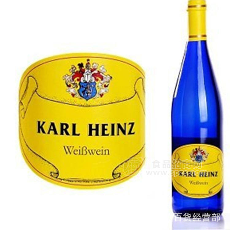 供应德国原装进口 红酒 华尔兹特选白葡萄酒 750ml