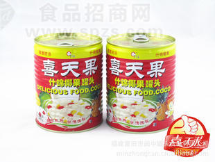 什锦椰果罐头 12罐每件 铁罐装