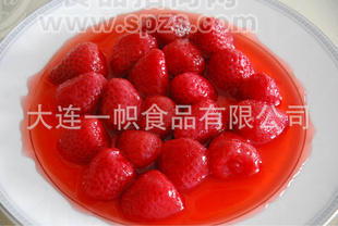 E 124糖水染色草莓罐头