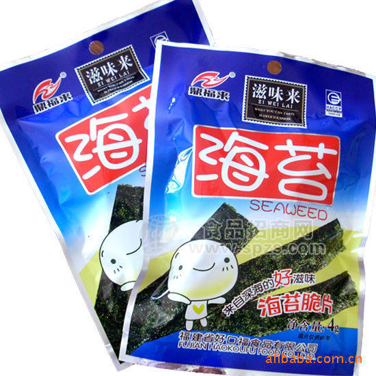 水產(chǎn)包裝食品 4g香脆海苔流通包