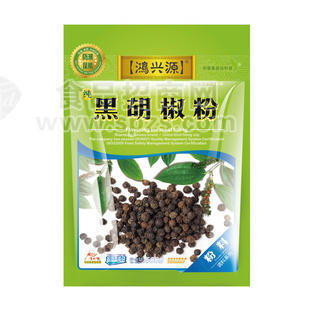 鴻興源調(diào)味品 廠家直銷(xiāo) 餐飲調(diào)味料 黑胡椒粉/大袋 500克