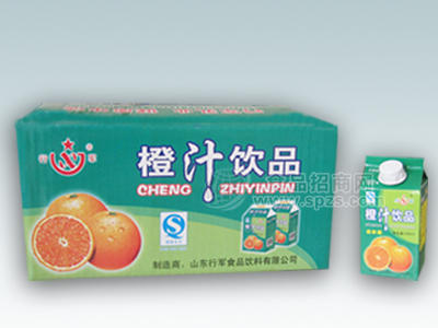 行军橙汁饮品