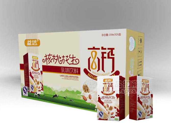 供应益达利乐砖核桃花生牛奶