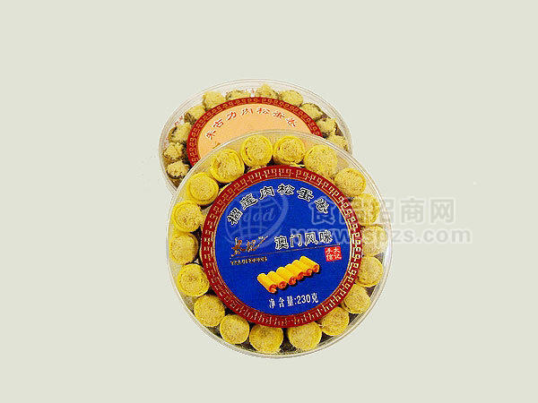 供应榴莲肉松蛋卷 澳门风味小吃 230g 广东美食