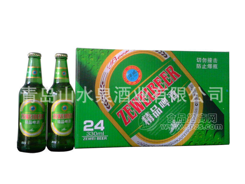 供应厂家生产，批发泽威300ML精品啤酒 啤酒批发