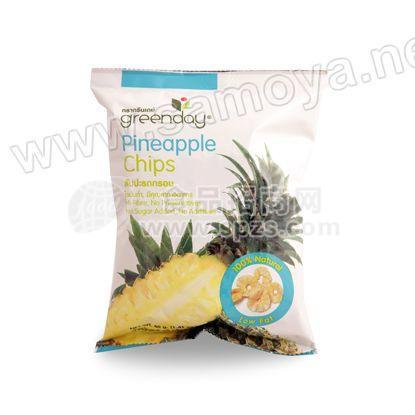 東南亞進口食品 泰國蔬果干 休閑零食 綠色時光 天然菠蘿片 Greenday Pineapple Chips