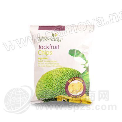 东南亚进口食品 泰国蔬果干 休闲零食 绿色时光 天然菠萝蜜片 Greenday Jackfruit Chips