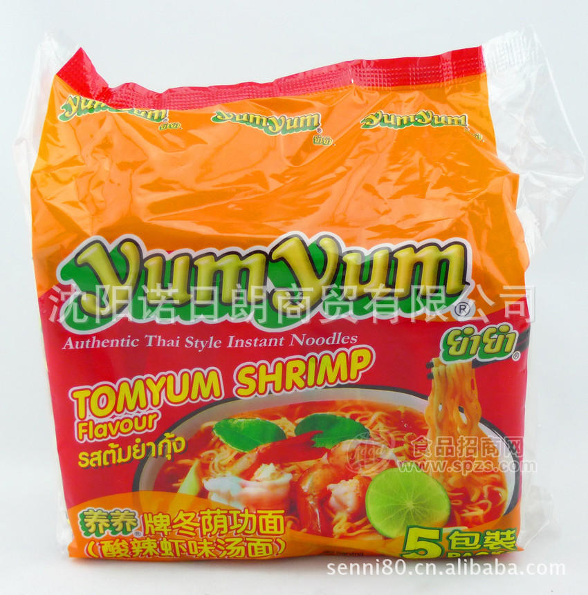 供應泰國原裝進口 yumyum養(yǎng)養(yǎng)冬蔭功（酸辣蝦味湯面）70g*5包*6袋/箱