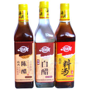 龍旗 北京特產(chǎn) 陳醋、白醋、料酒500ml