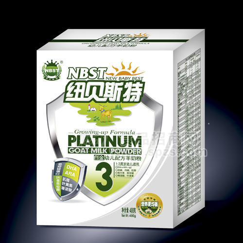 白金系列：白金400g幼儿配方羊奶粉
