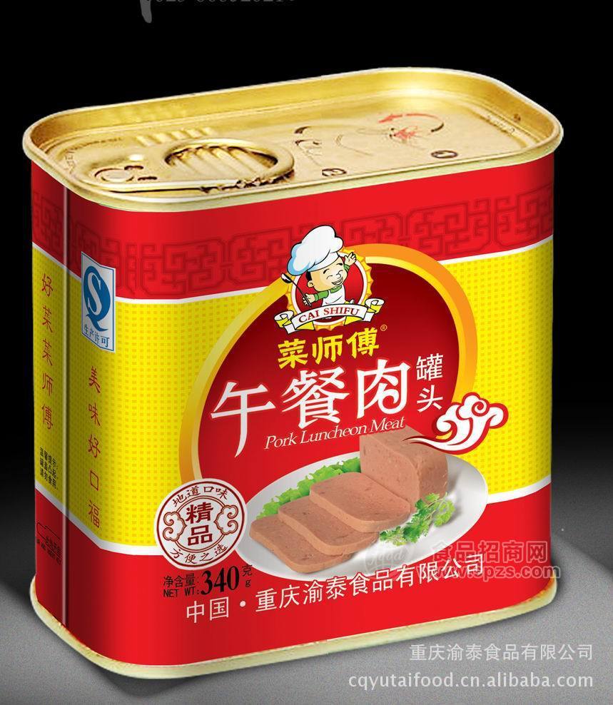 供應(yīng)菜師傅 精品午餐肉 罐頭 340G