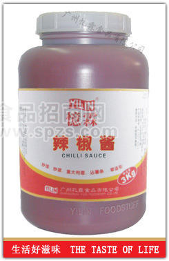 供应辣椒酱 3KG桶装 浓郁辣椒香味 调味酱 桶装辣椒酱 红色辣椒酱