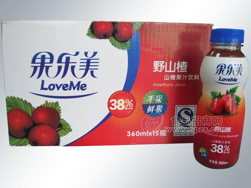·果乐美野山楂360mlx15瓶 