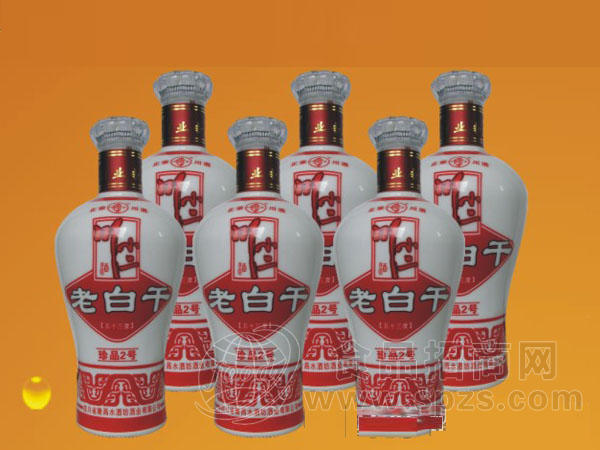 川小二老白干珍品2号白瓷瓶