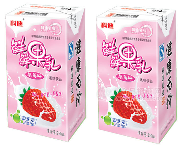 鮮鮮果乳 草莓味250ml