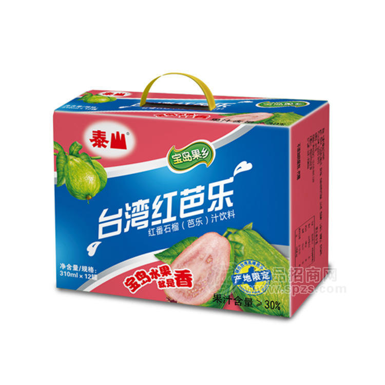 供應(yīng)泰山食品 臺(tái)灣果汁臺(tái)灣飲料批發(fā) 禮盒裝 臺(tái)灣紅芭樂(lè)汁 310ml 12瓶