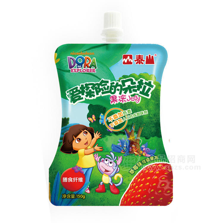 供应泰山食品 台湾食品 泰山朵拉果冻 吸吸冻 草莓味