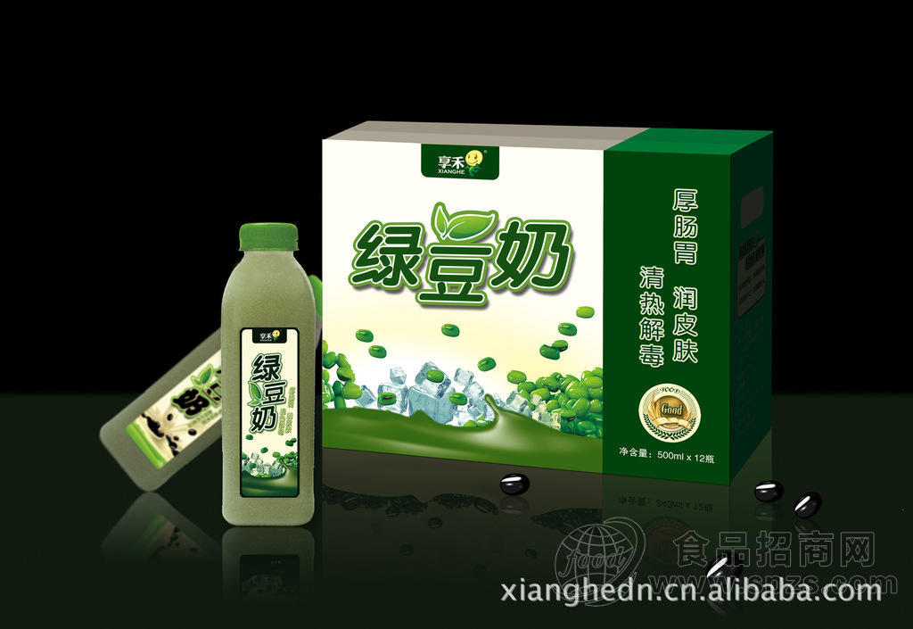 五谷杂粮饮品享禾绿豆奶，享禾优质品牌绿豆奶