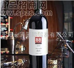 进口加州梅乐红酒
