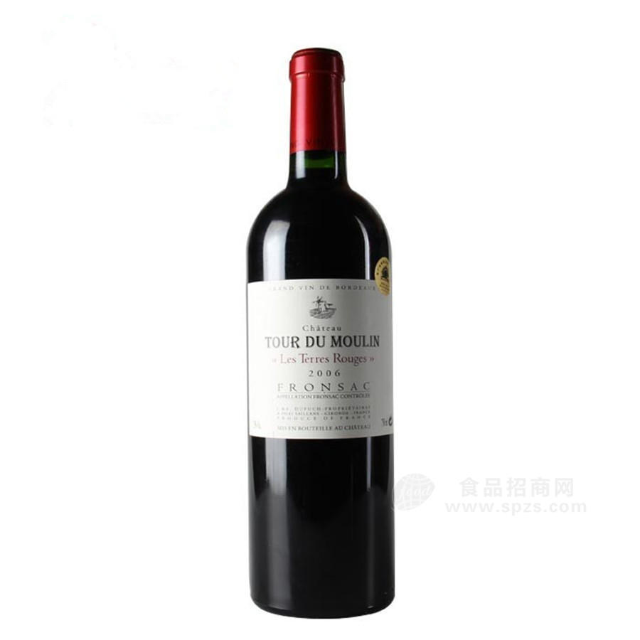 供應(yīng)法國紅酒原瓶進口 多樂磨坊干紅葡萄酒 一級進口商 波爾多紅酒AOC