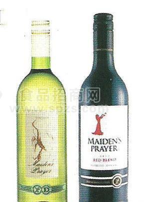 少女禱告白葡萄酒