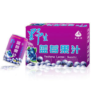 宜安堂 野生藍(lán)莓果汁 天然果肉果汁飲料 240ml