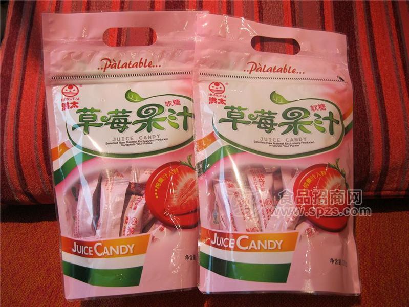 果汁含量≥10% 洪太草莓果汁软糖