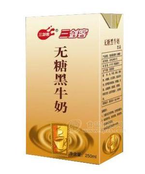三劍客無(wú)糖黑牛奶250ml
