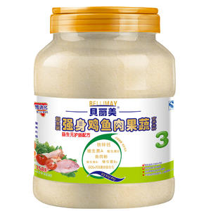贝丽美 强身鸡鱼肉果蔬营养米粉 758g
