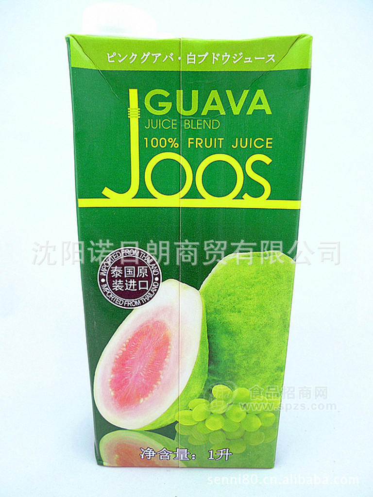 供應(yīng)泰國原裝進口 Joos杰事100%番石榴白葡萄汁1L（Guava）