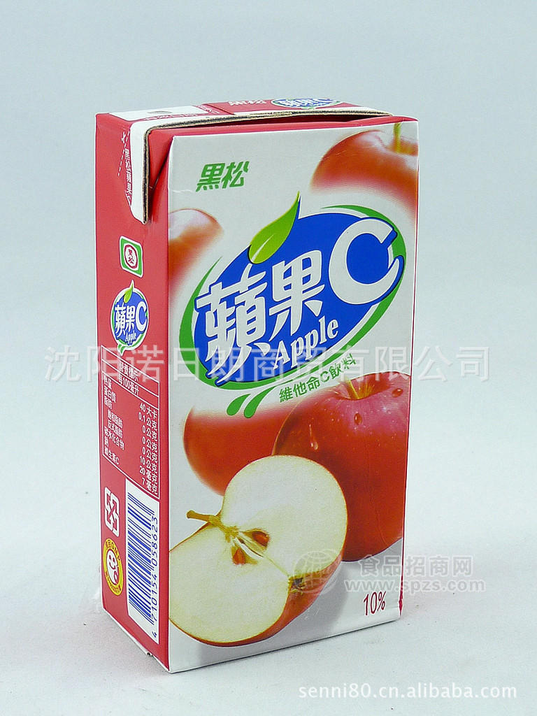 供应台湾原装进口  黑松苹果C果汁（10%y原汁）300ml*24盒/箱