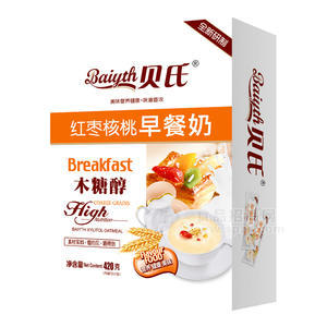 贝氏 红枣核桃早餐奶  木糖醇 420g