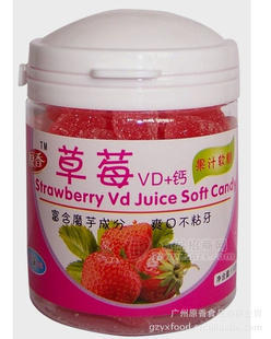 110克瓶裝草莓VD+鈣維生素果汁軟糖