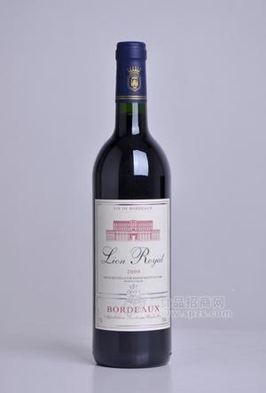 【湖南进口红酒皇族雄狮波尔多干红葡萄酒】