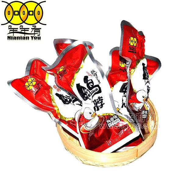 ·年年有鸭脖 烤辣味  休闲鸭脖 